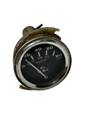 Vintage Oil Pressure Gauge P.S.I. 0-80 Luscombe Cessna Piper Aircraft ??
